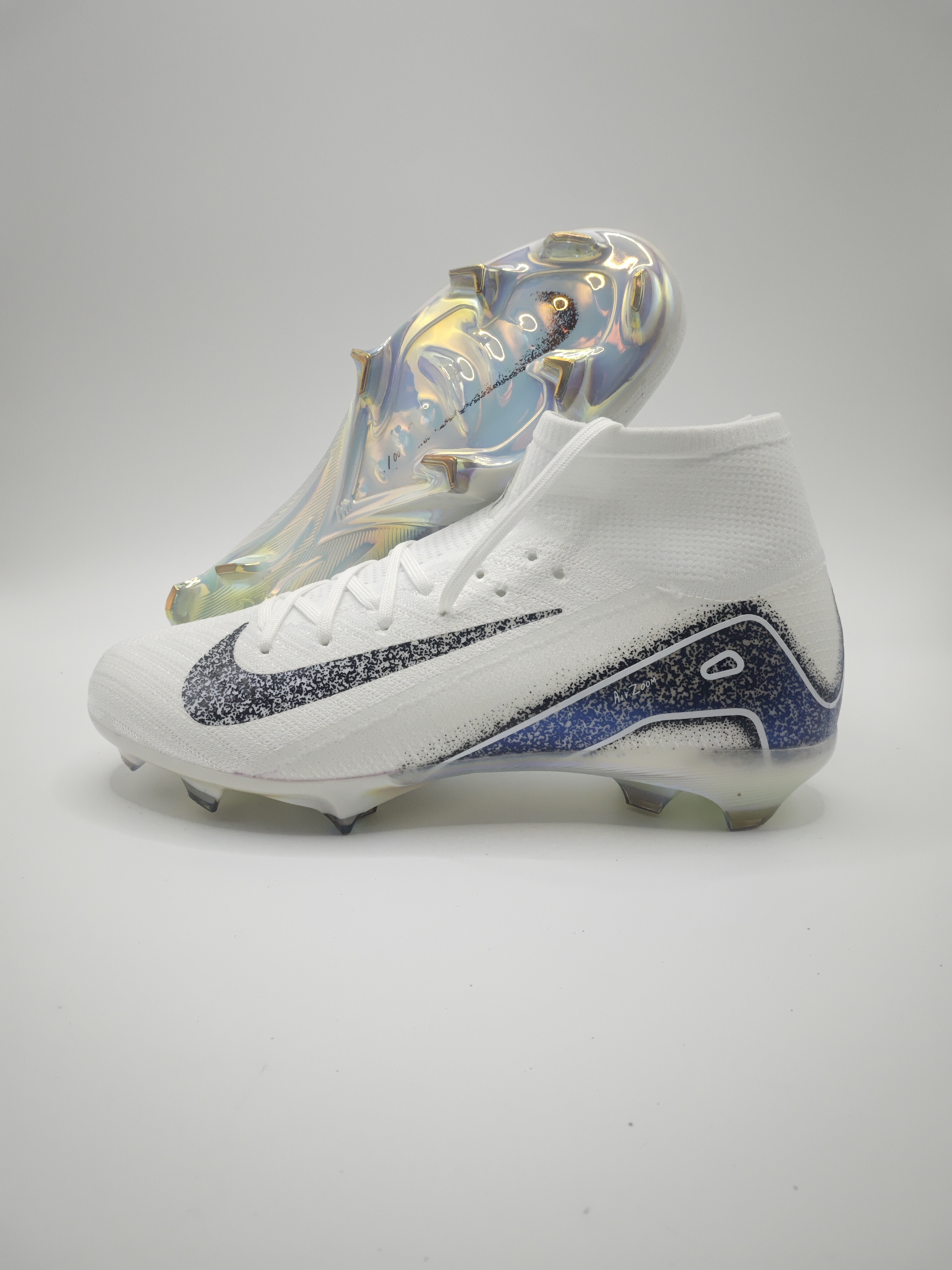 Nike Mercurial 16 FG Soccer Cleats with Built-in Bonded Pack: Full Air Cushion for All-Game Comfort, Waterproof Knit for Rainy Fields