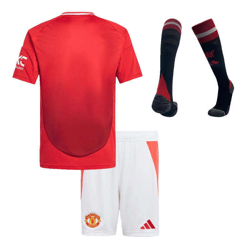 2024-25  Kids Manchester United Custom Home Full Soccer Kits