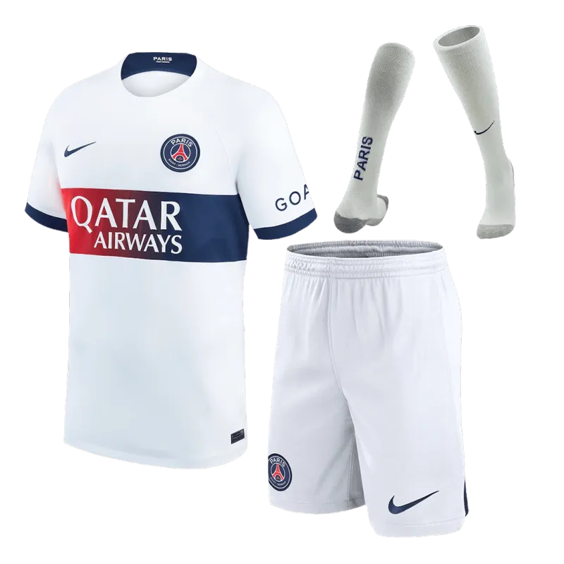 23-24  PSG Away Whole Kit Jersey+Shorts+Socks