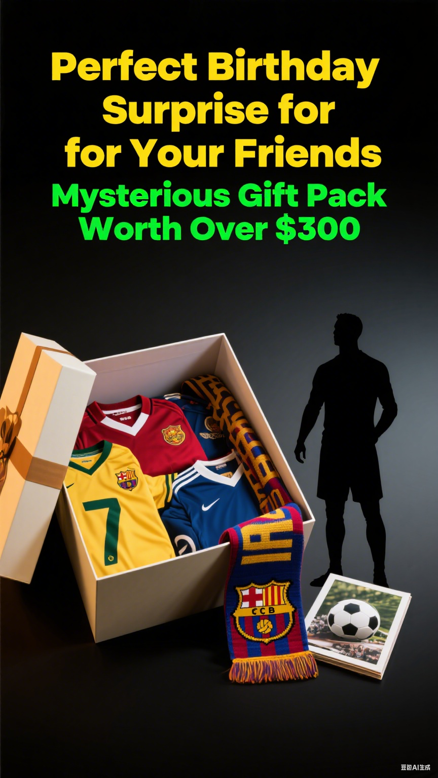 Men's football jersey mysterious box - non customized