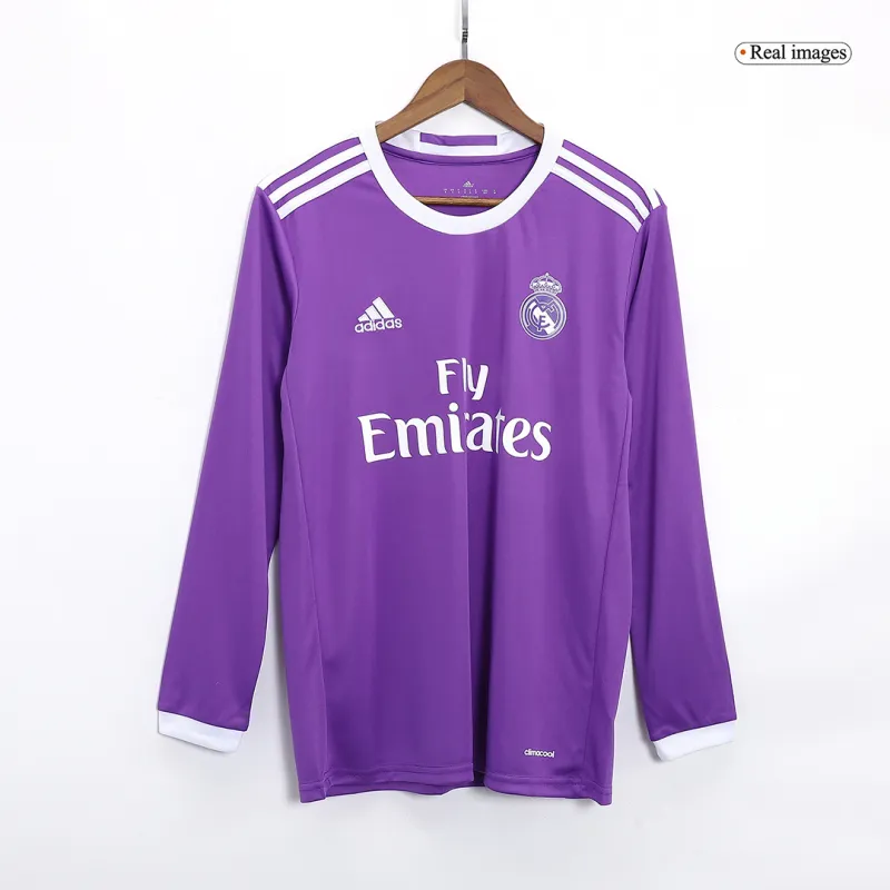 16-17 Real Madrid Retro Long Sleeve Jersey Away