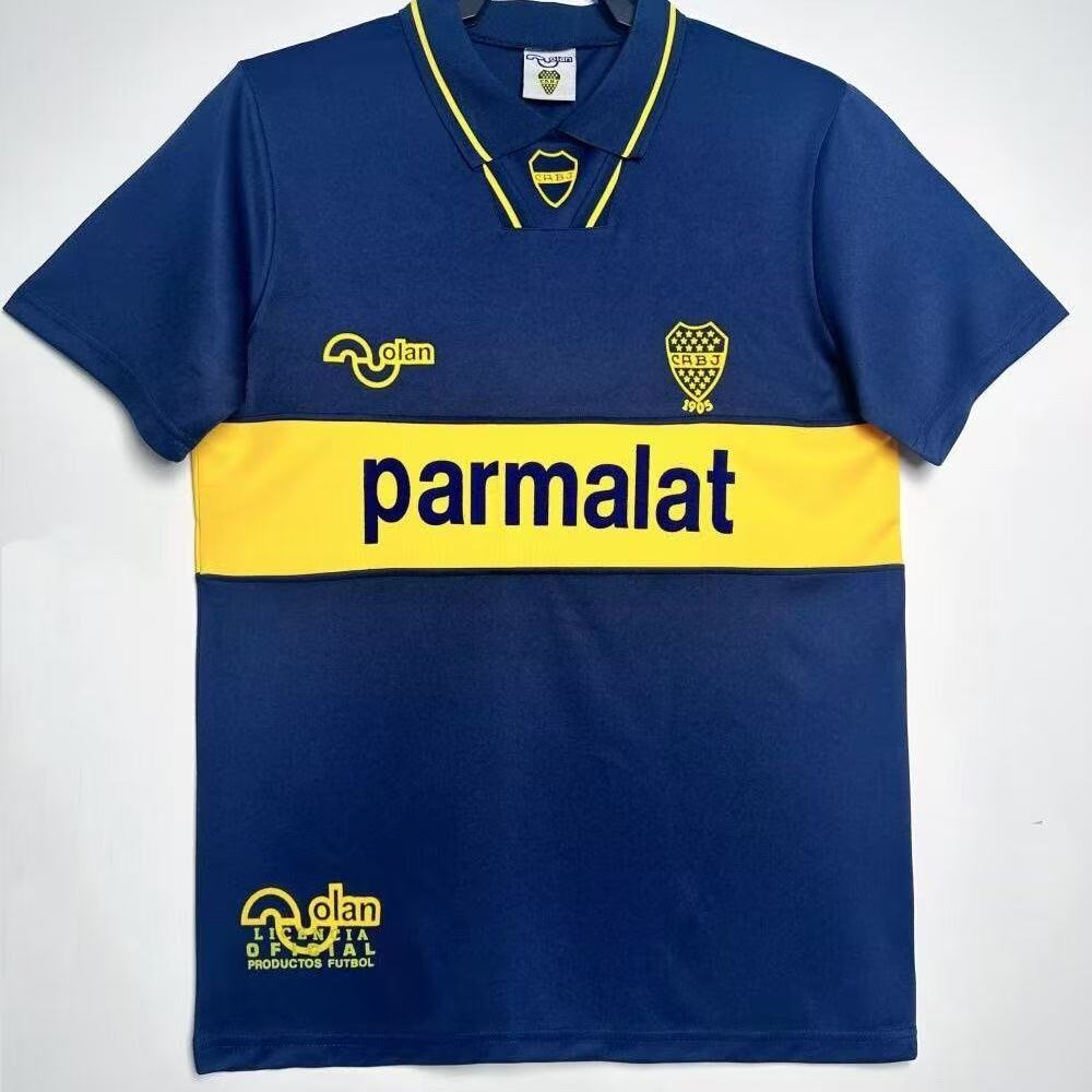 Boca Juniors 1993/95 Retro Home Jersey Parmalat Sponsor Vintage Football Shirt