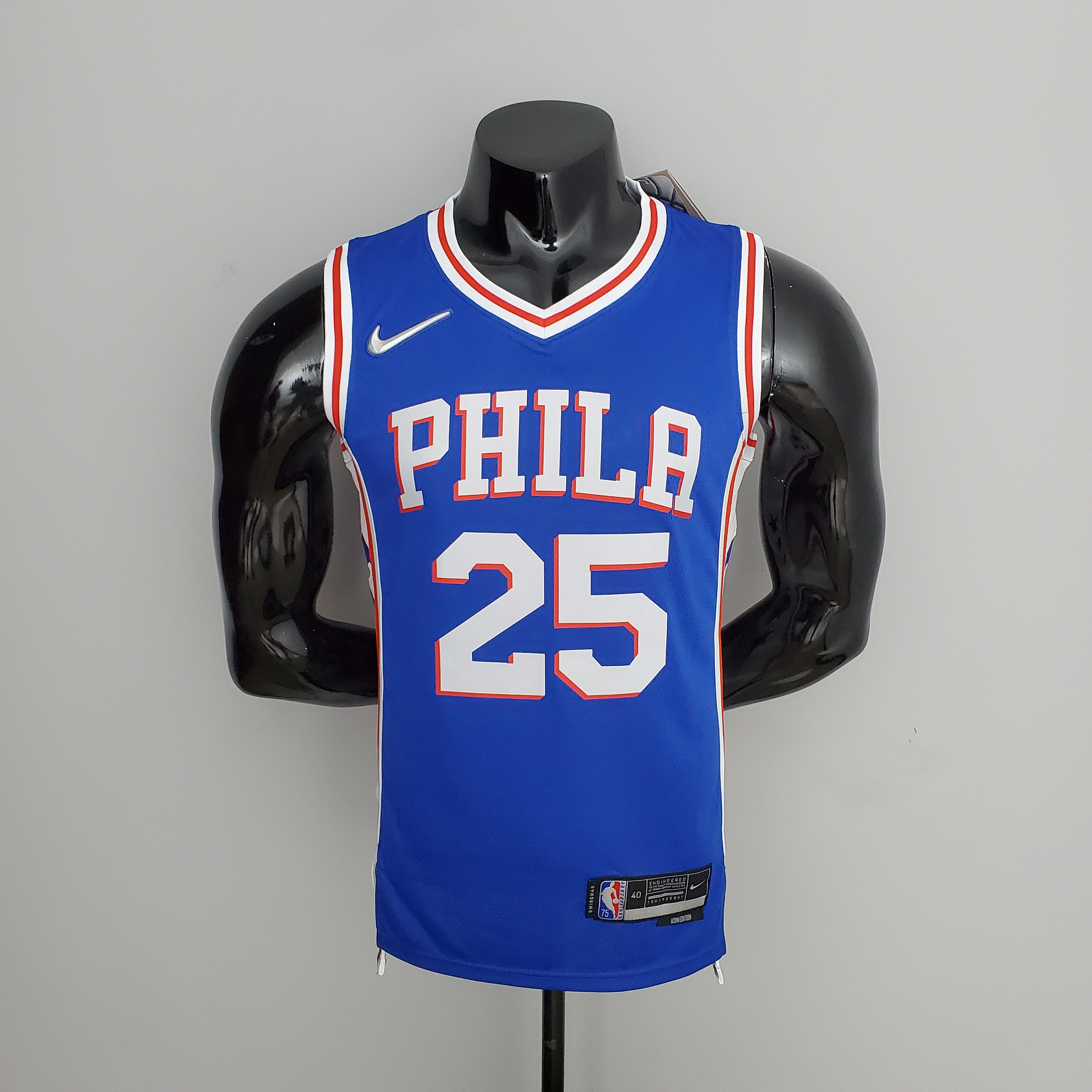 Ben Simmons Philadelphia 76ers 75th Anniversary Swingman Jersey Blue