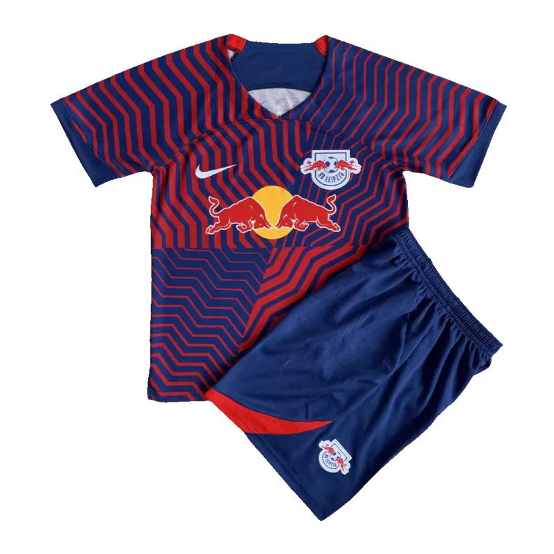 23-24 Kids RB Leipzig Away Jersey Kit