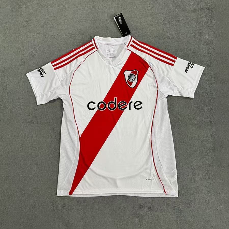 River Plate 2024/25 Home Jersey White Red Sash | Adidas AEROREADY Fan Version