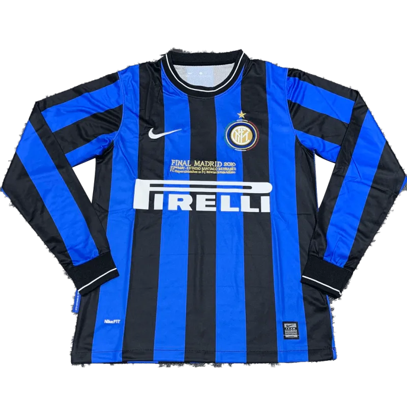 09-10 Inter Milan UCL Final Retro Home Long Sleeve Jersey