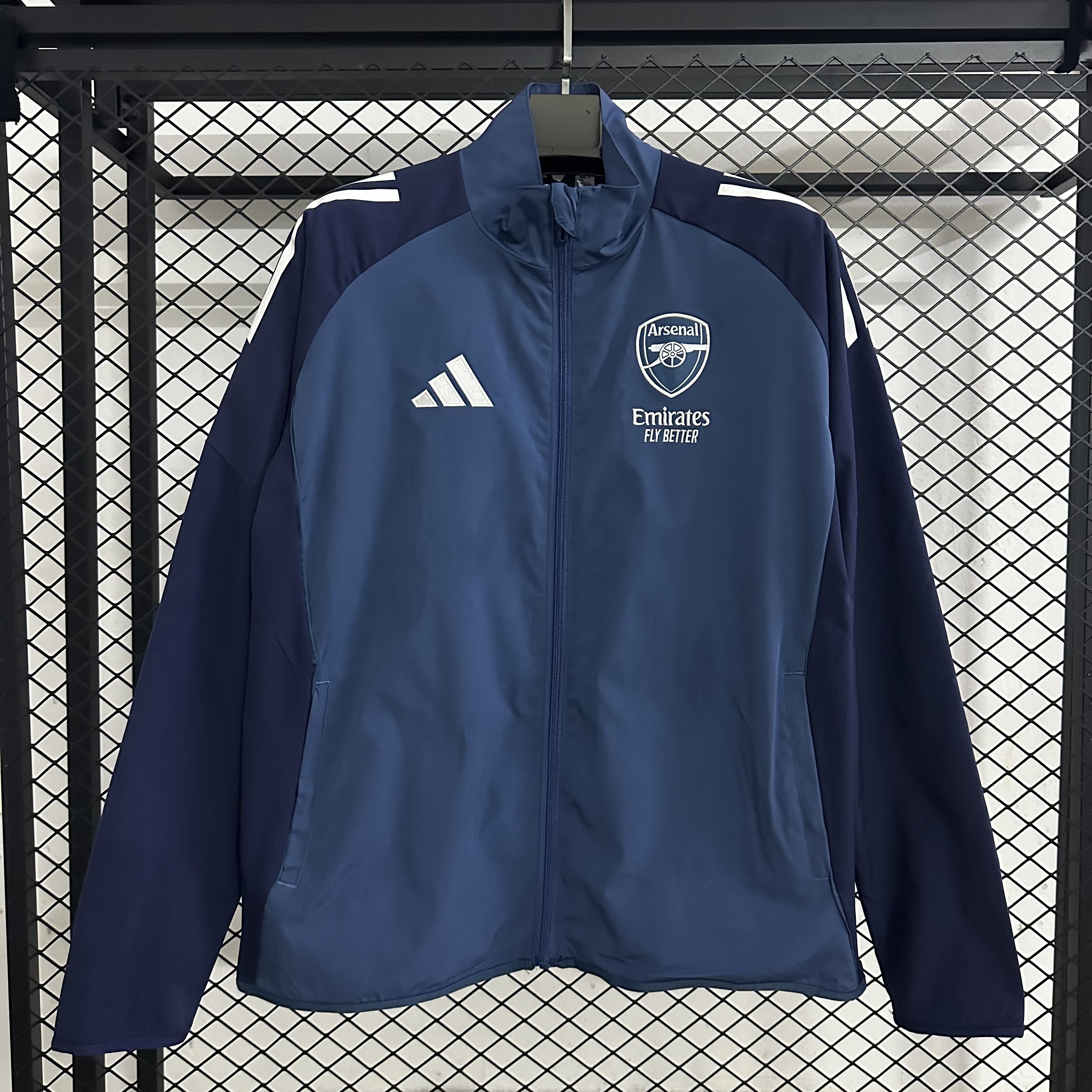 25-26 Arsenal Lake Blue Waterproof Training Windbreaker