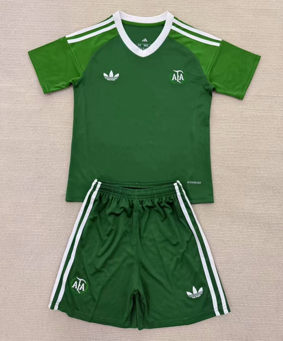 Argentina 2025 Green Goalkeeper Kids Suit