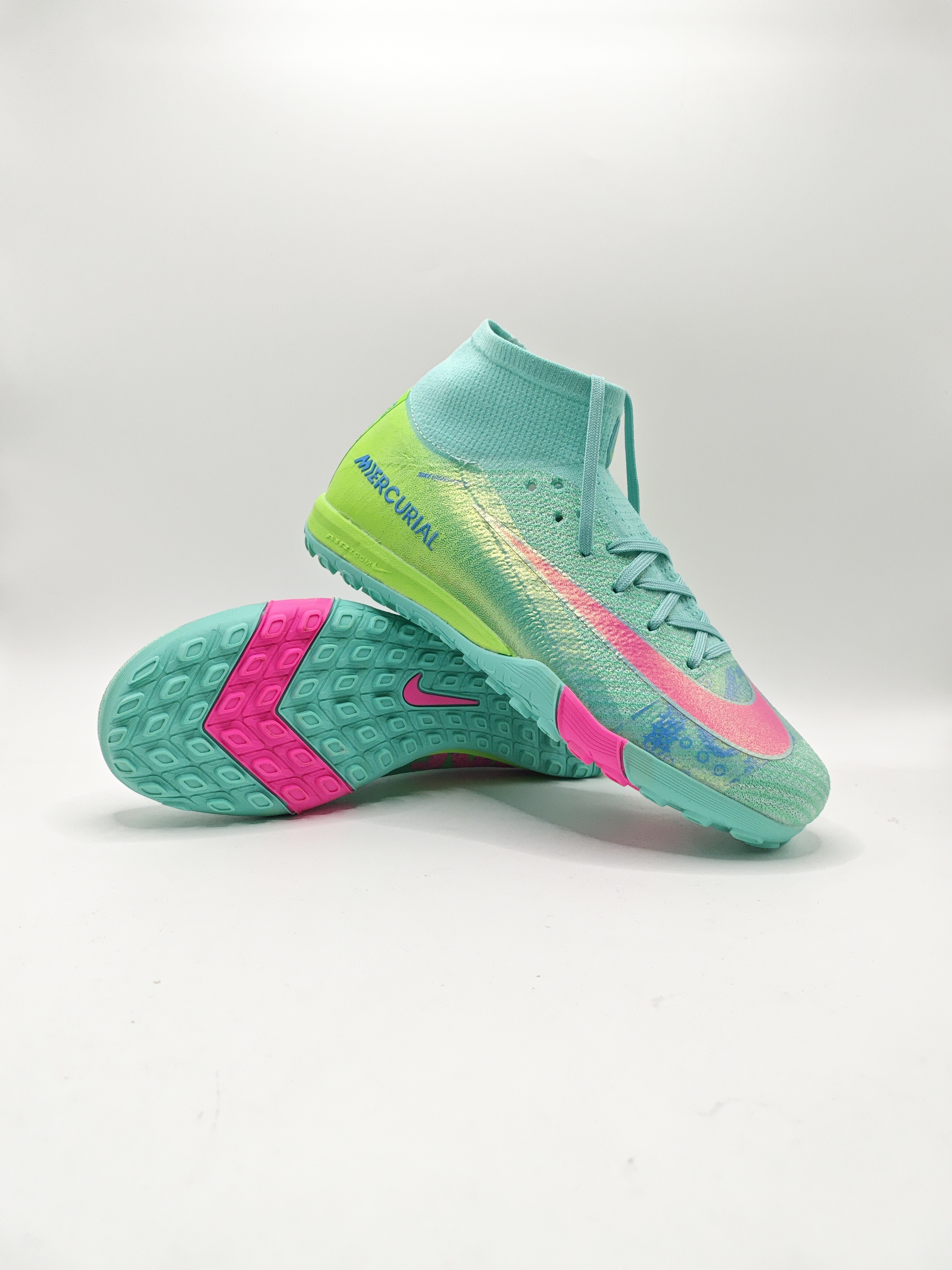 Nike Mercurial 16 High-Top Built-in Full Air Cushion Waterproof Knit FG MD-Outsole Soccer Cleats