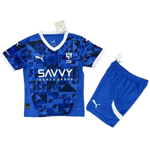 2024-25 Kids Al Hilal SFC Home Jersey(Shirt+Shorts)