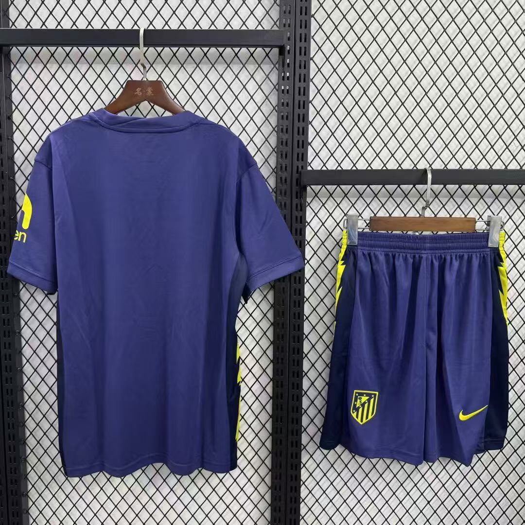 Atletico Madrid 25/26 Third Fan Version Jersey & Shorts Set Purple Yellow | Nike Riyadh Air Sponsor