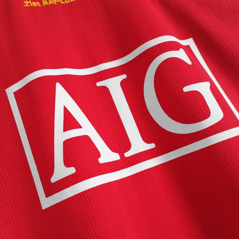 2007-08 Manchester United Retro Long Sleeve Jersey UCL Final Home