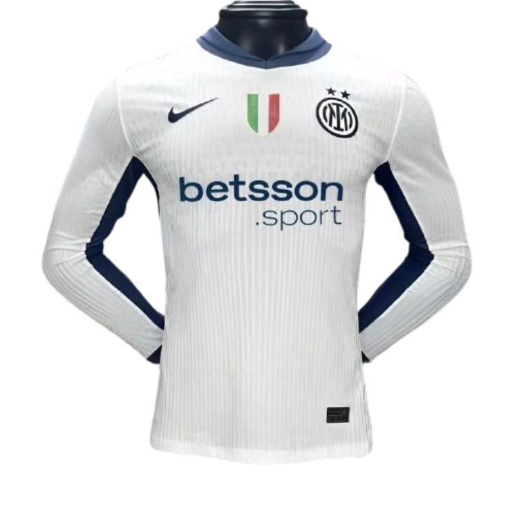 24-25 Inter Milan Away Long Sleeve Kit Player Version Shirt Soccer Jersey