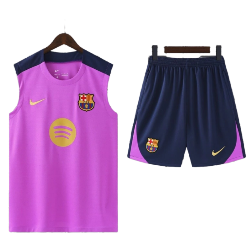 Barcelona Sleeveless Training Kit Purple 2025/26