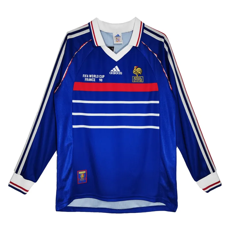 1998 France Retro Jersey Long Sleeve World Cup