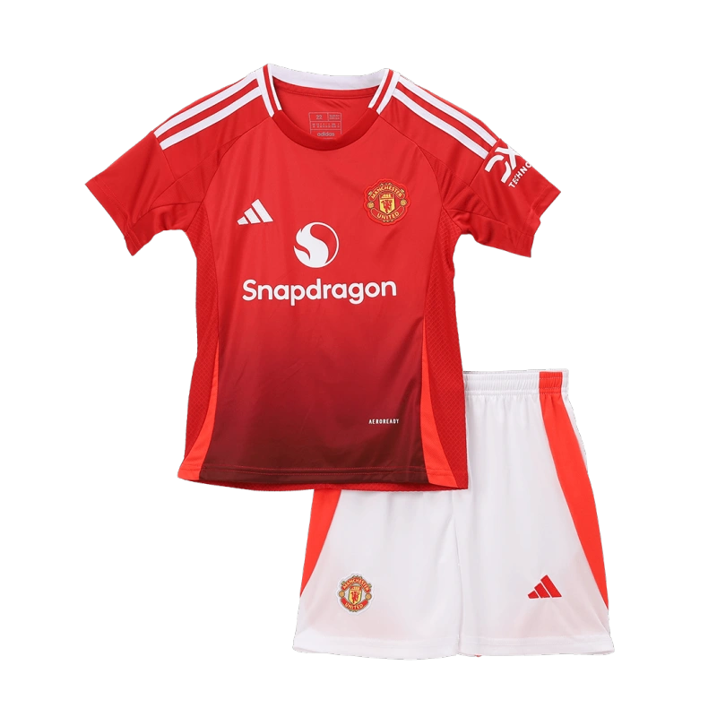 24-25 Manchester United Home Kids Jersey+Shorts