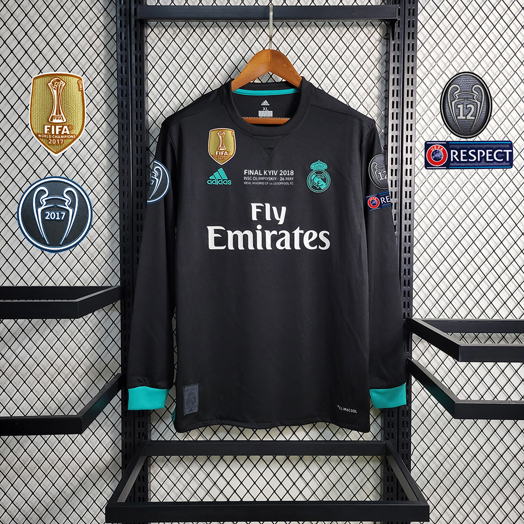 2017-18 Real Madrid home Retro long sleeve Football jersey