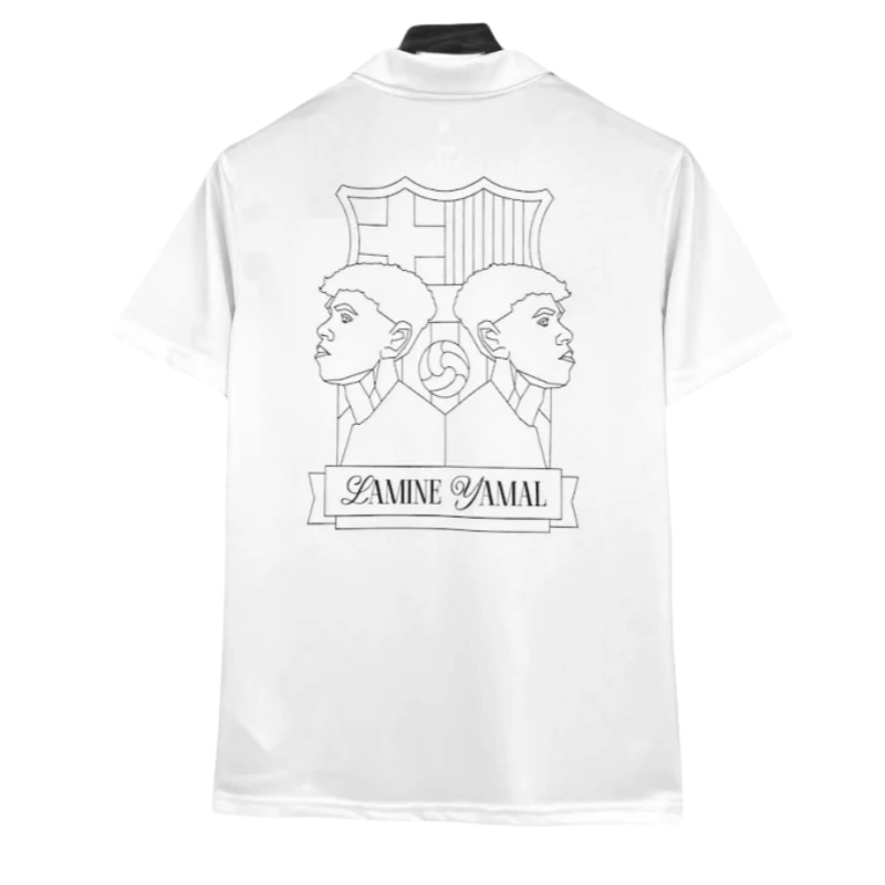24-25 Barcelona POLO Shirt Lamin Yamal 304 White