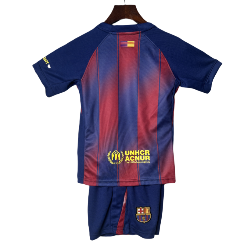 kids Barcelona Home Kits Jersey+Shorts 25-26