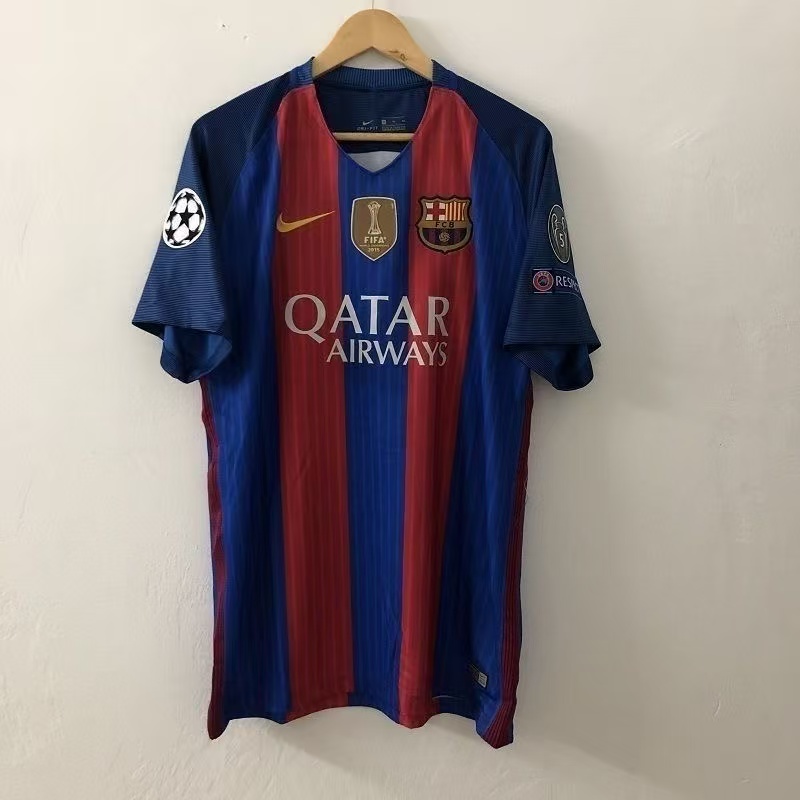 FC Barcelona 2015/16 Home Jersey Champions League Edition (Qatar Airways Sponsor)
