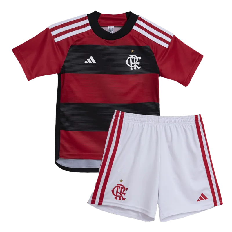 Kids CR Flamengo 2023/24 Home Jersey Kit Replica