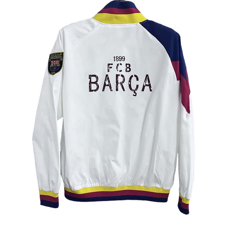 25-26 Barcelona White Windbreaker Jackets