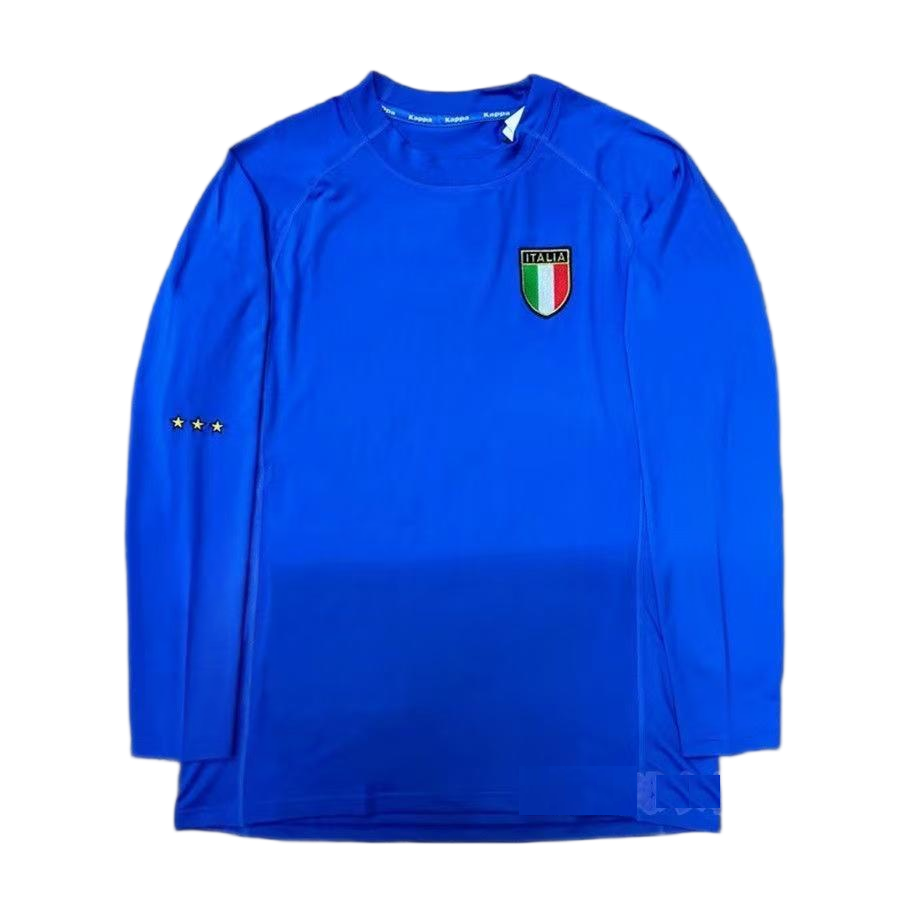 Italy National Team Retro 2000 Long Sleeve Training Top – Classic Blue
