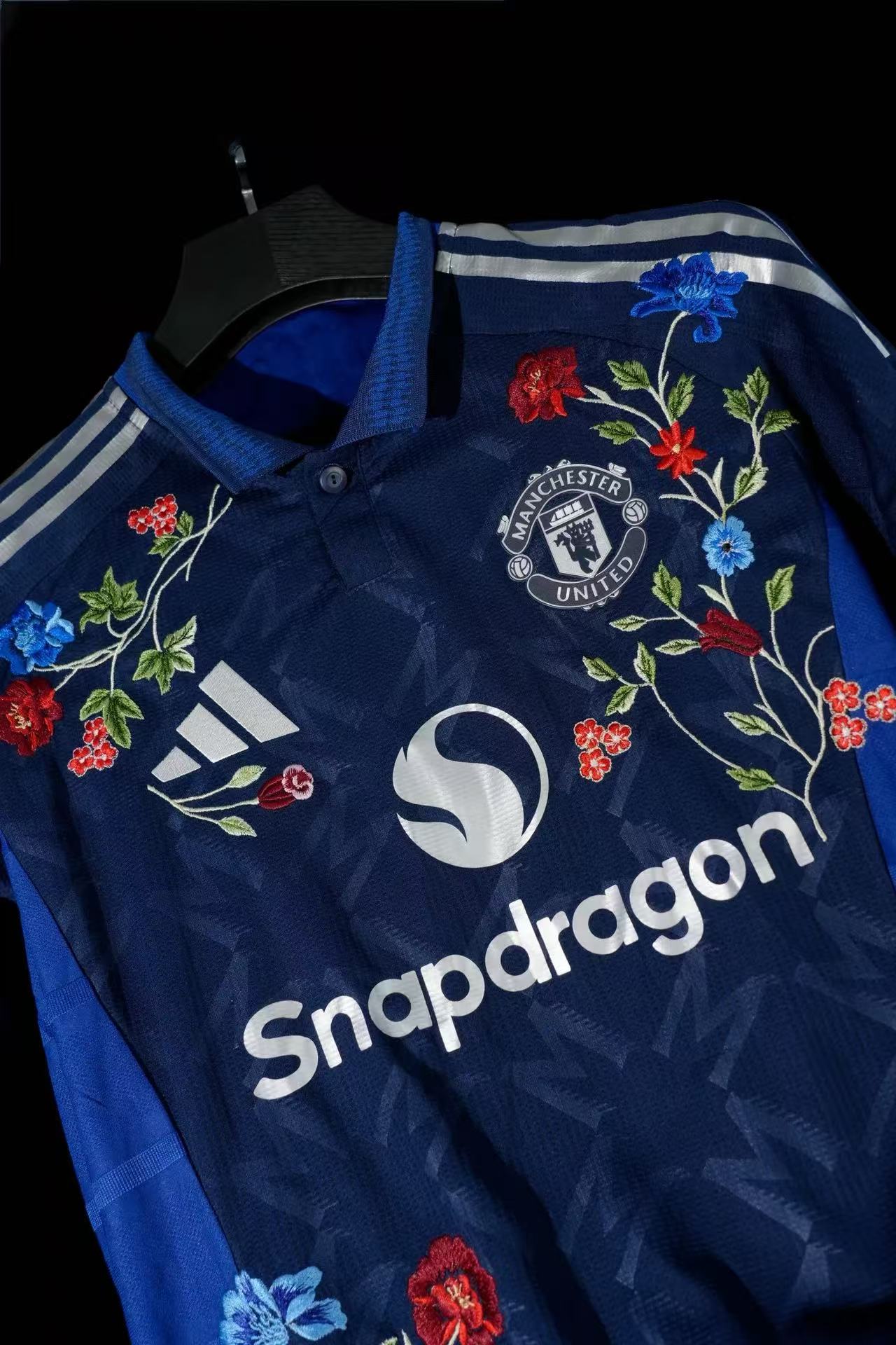 Manchester United 2023/24 Navy Special Edition Jersey – Floral Embroidery Design