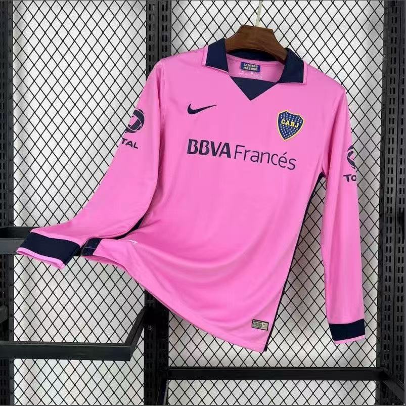 Boca Juniors 2012/13 Pink Long Sleeve Third Jersey | Fan Version BBVA Francés Special Edition