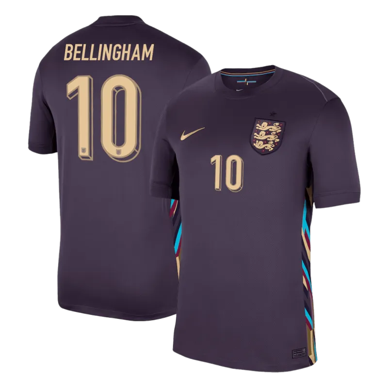 England Away Jersey EURO 2024 RICE #4 KANE #9 BELLINGHAM #10 FODEN #11