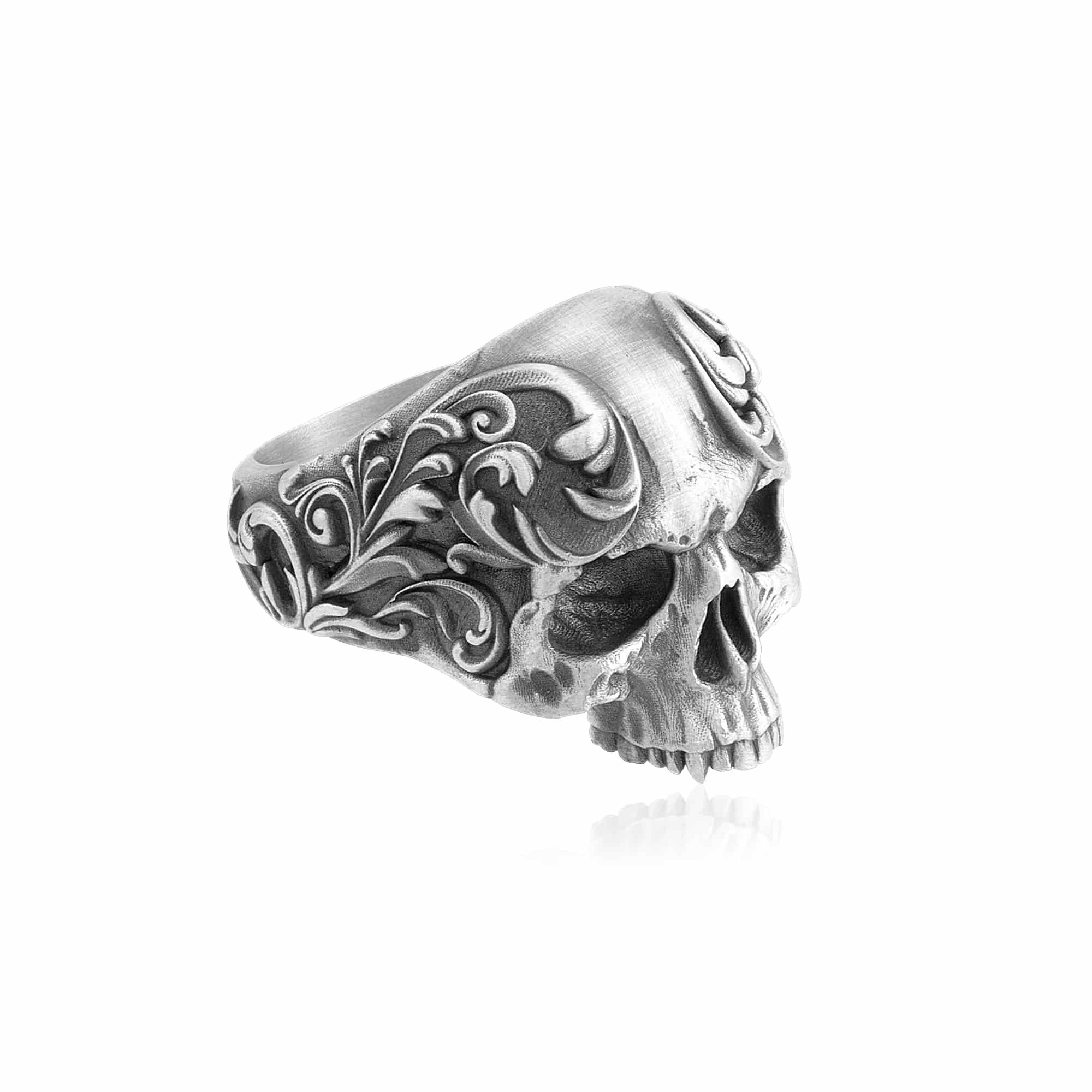 Floral Skull Ring