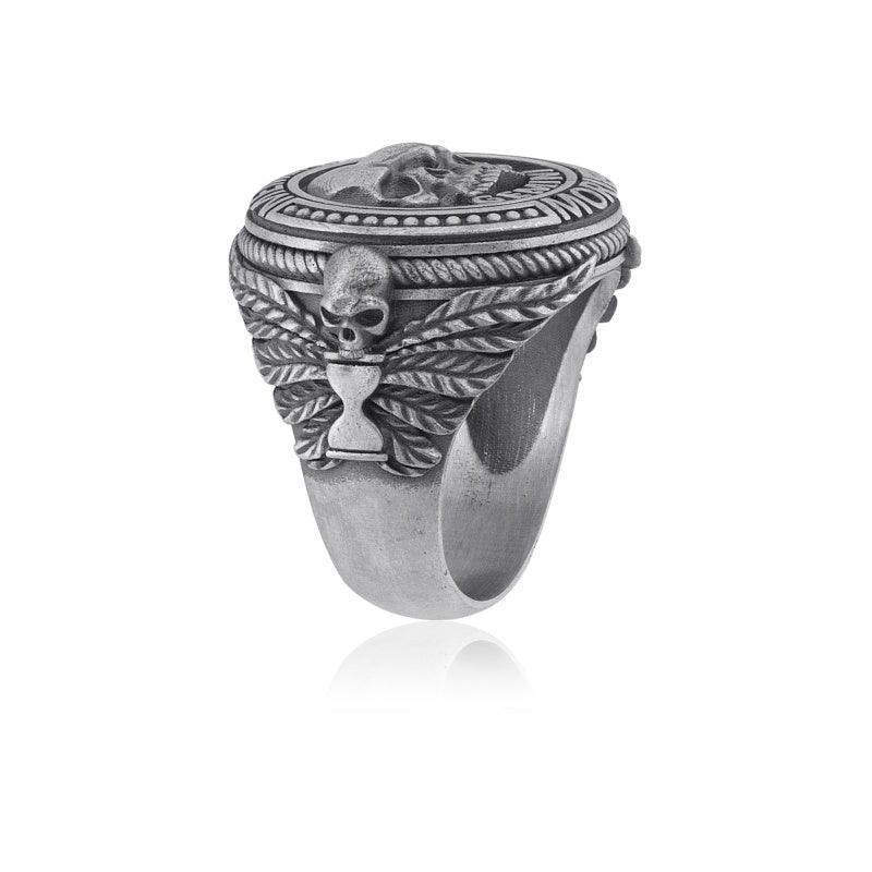 Gemini Zodiac Skull Ring