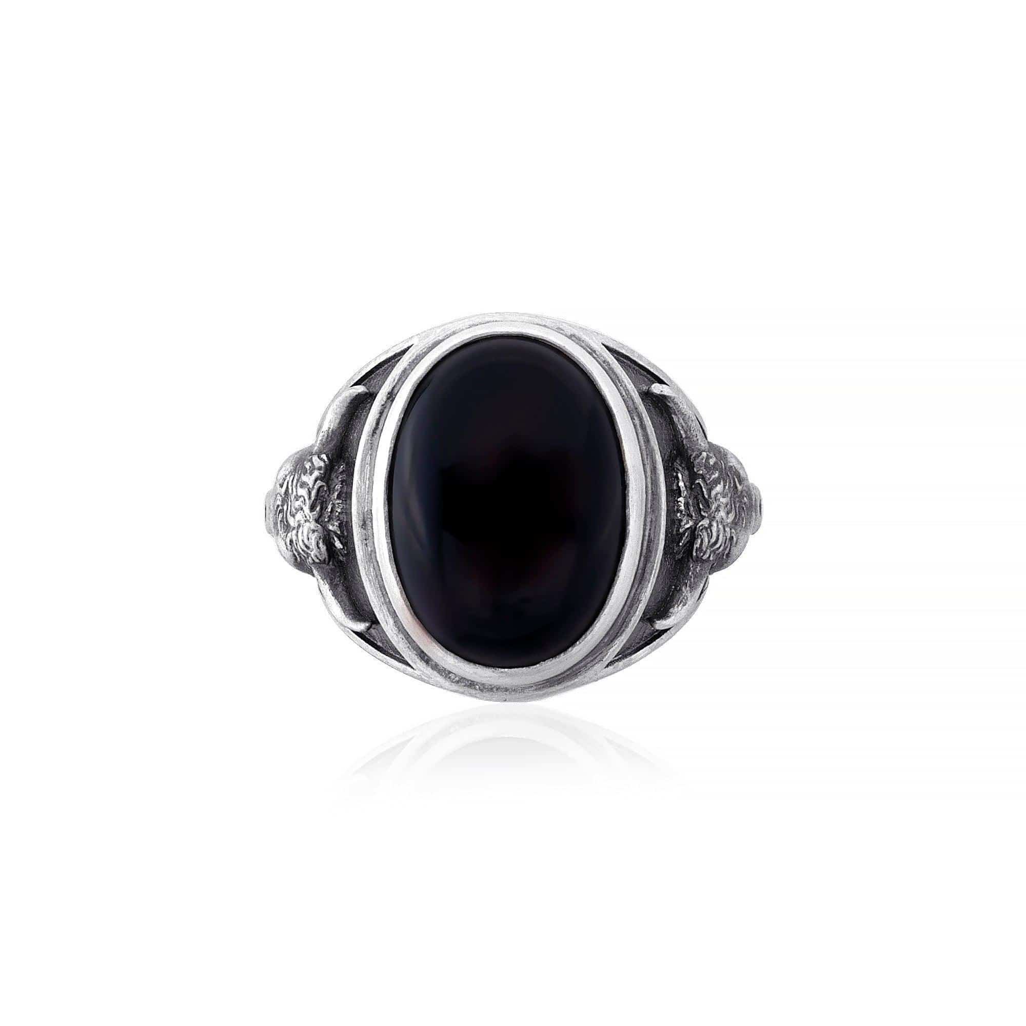 Taurus Bull Onyx Gemstone Ring