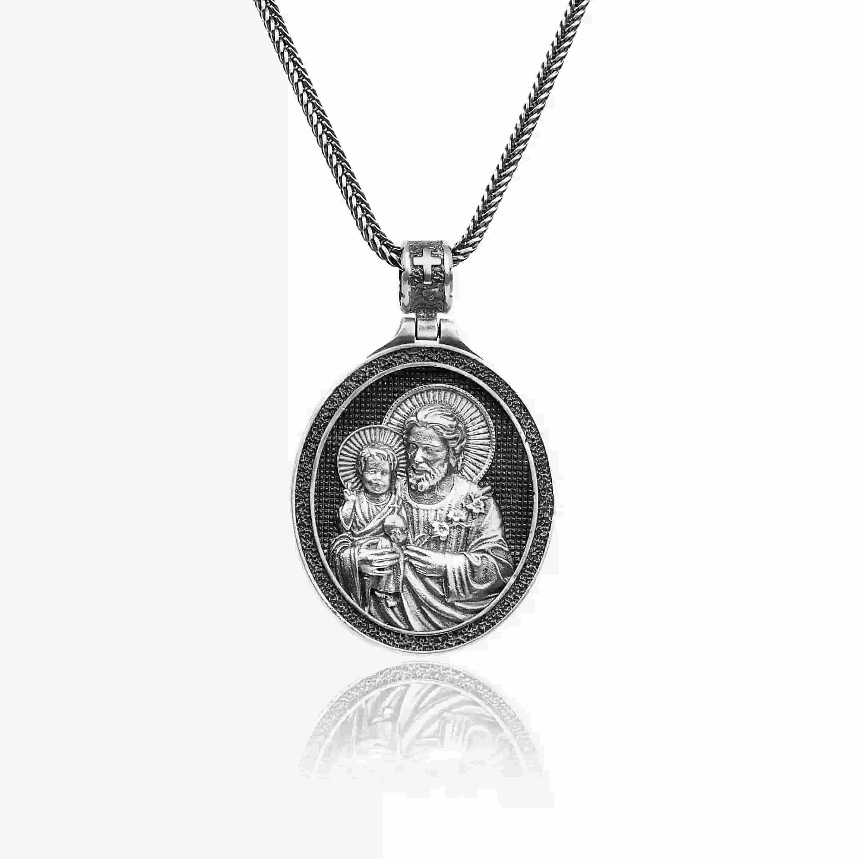Saint Joseph Oval Medallion Necklace