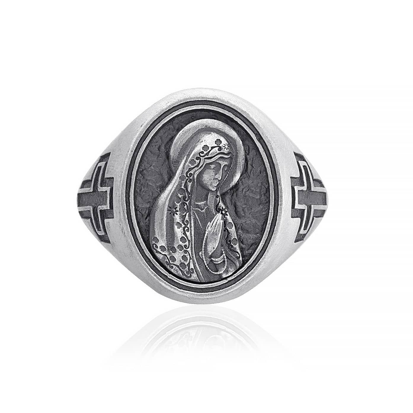 Virgin Mary Cross Ring