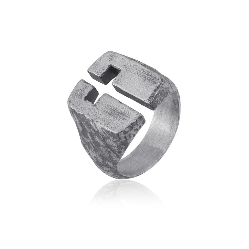Unique Cross Signet Ring