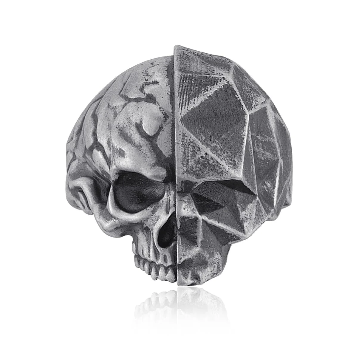 Half Brain Skull Ring