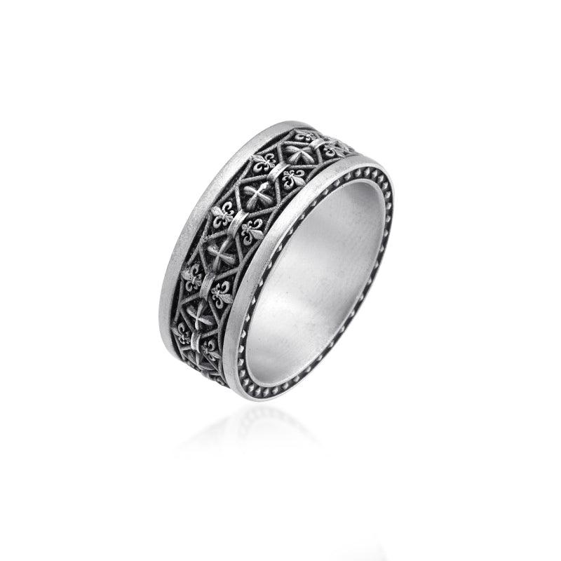 Fleur De Lis Band Ring