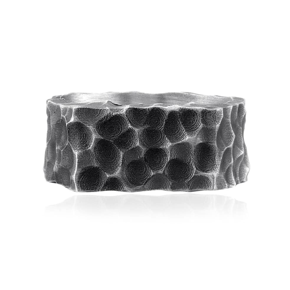 Volcanic Texture Signet Ring