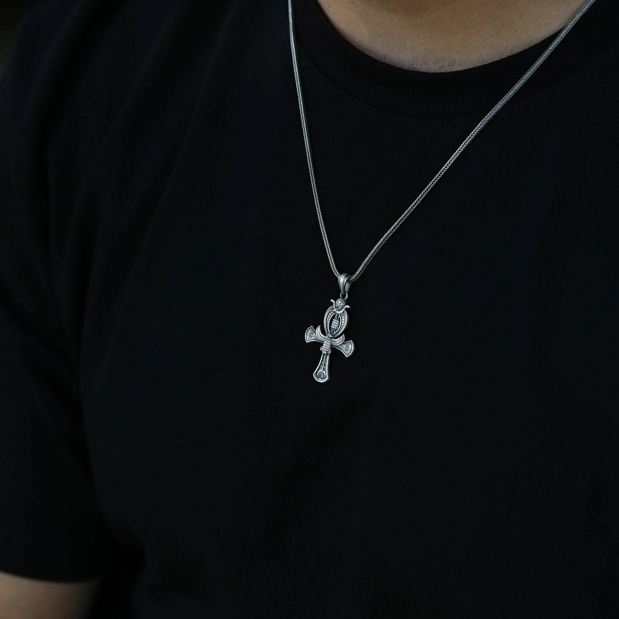 Ankh With Horus Eye Necklace