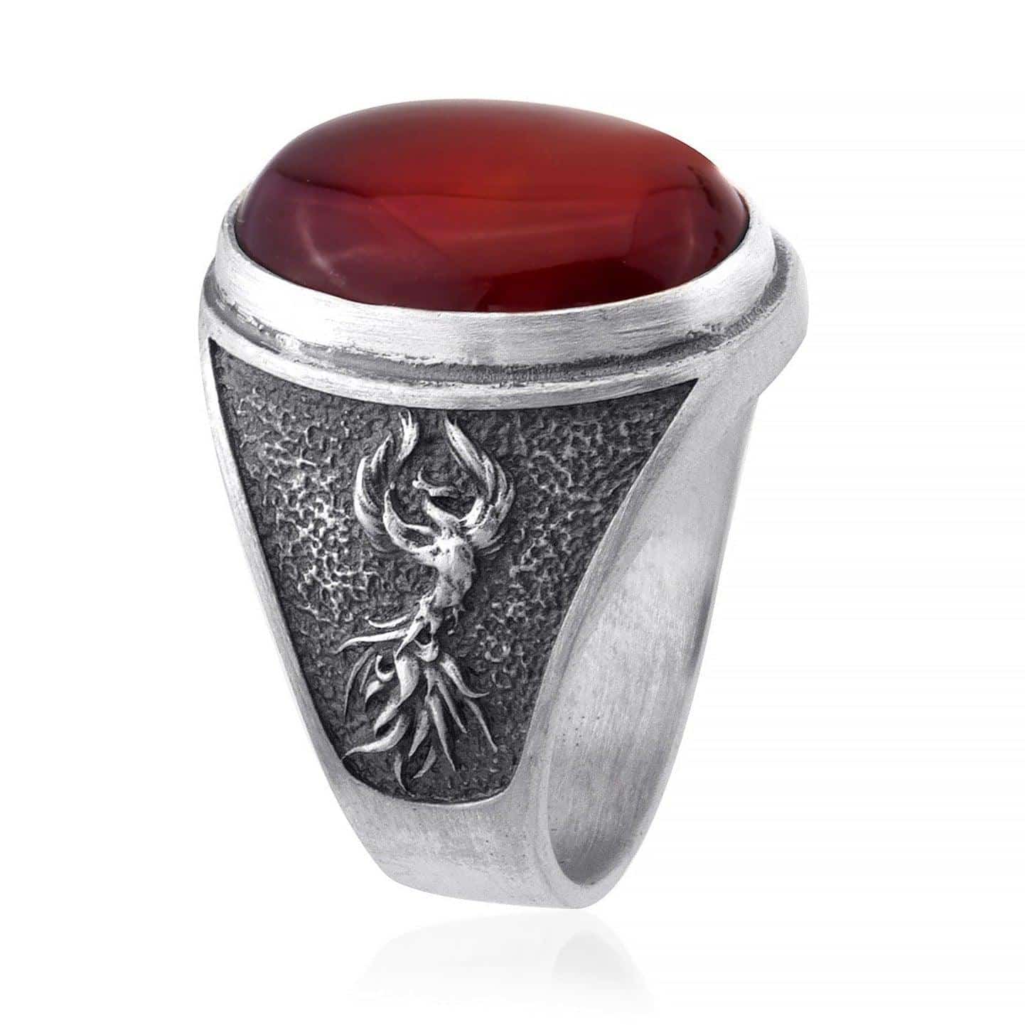 Phoenix Carnelian Gemstone Ring