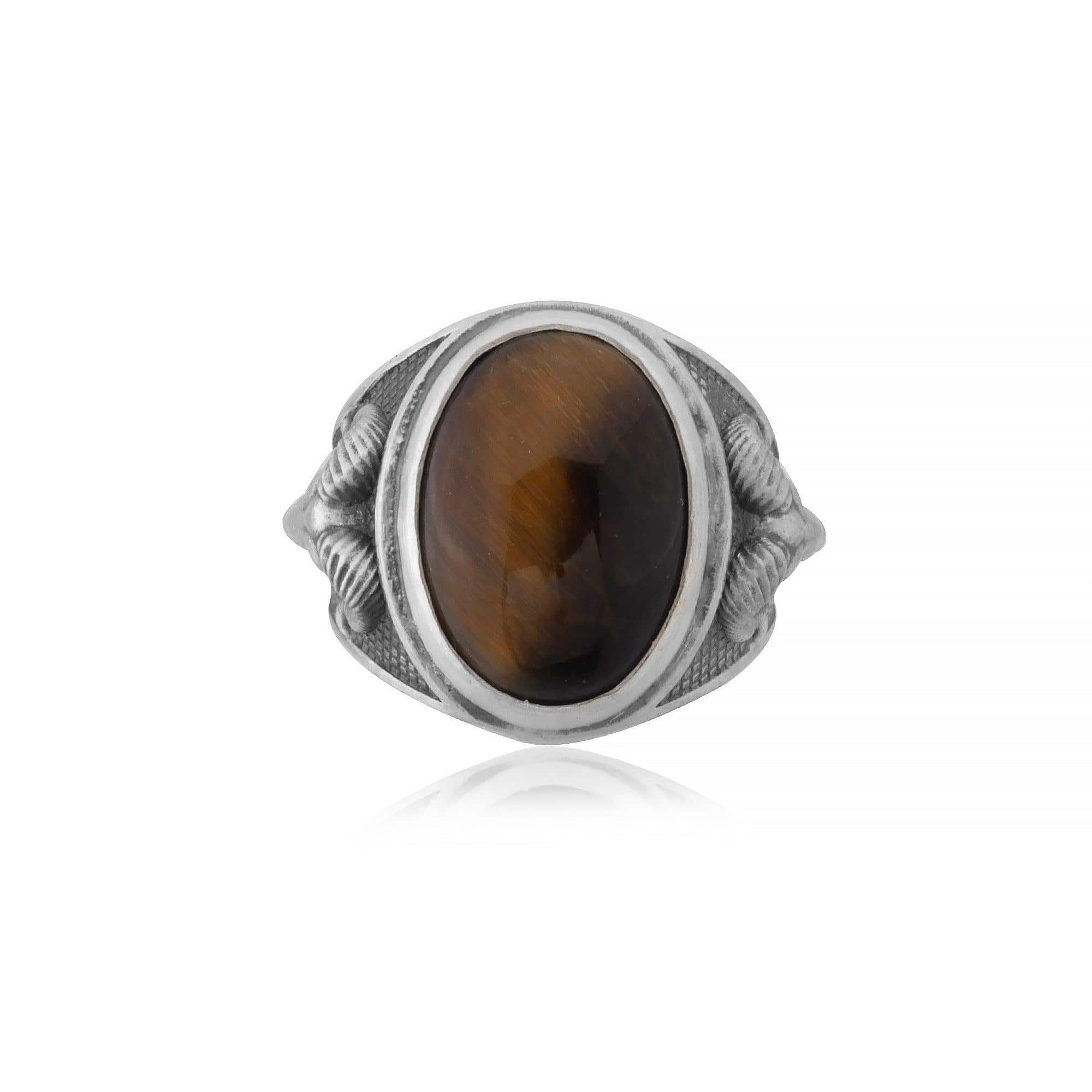 Aries Tiger Eye Gemstone Ring