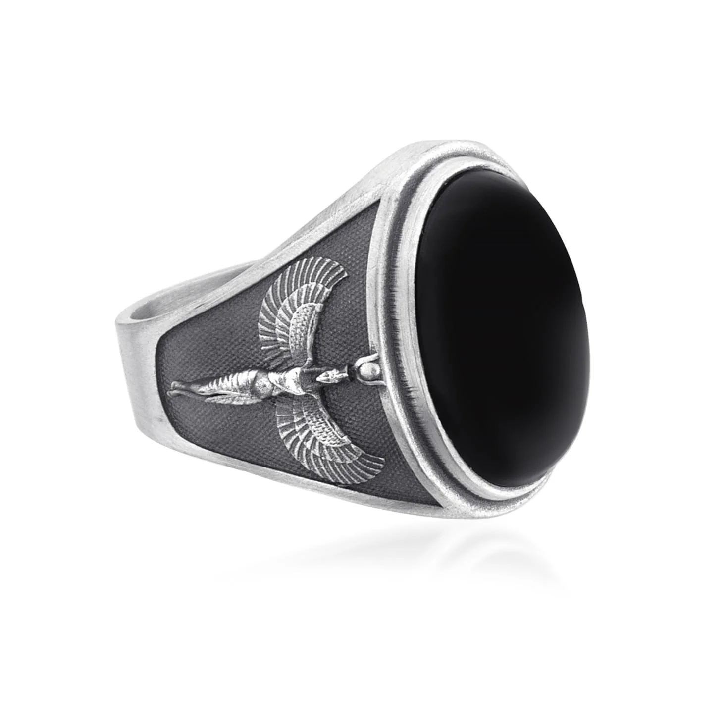 Egyptian Isis Goddess Onyx Ring