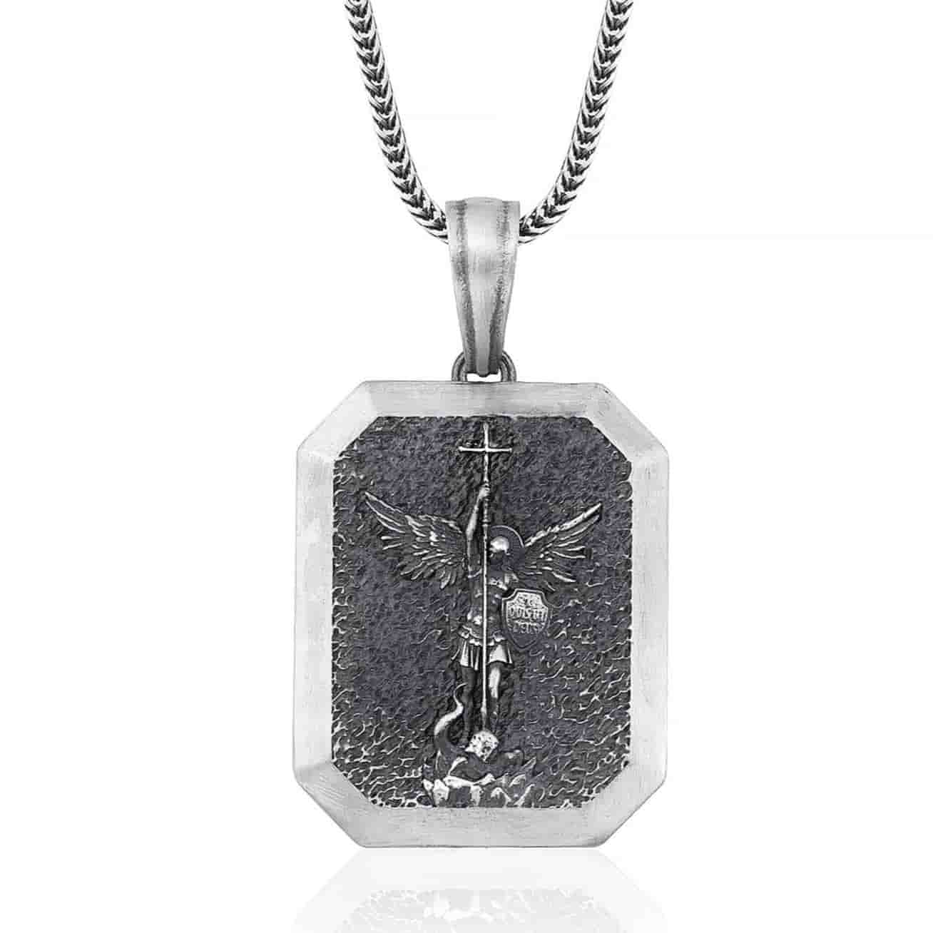 Saint Michael Shield Necklace
