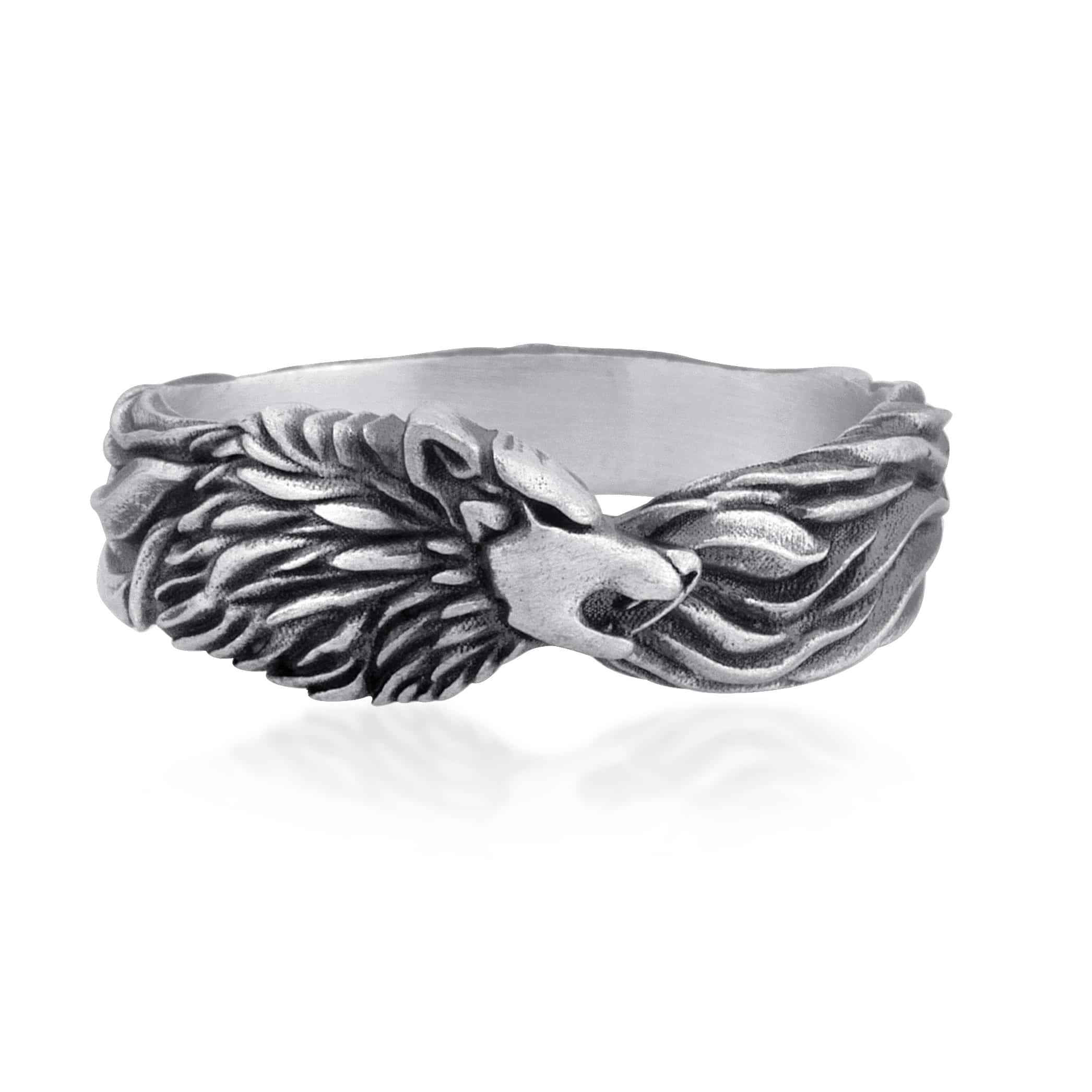 Angry Wolf Band Ring