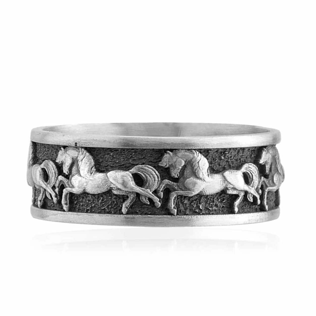Running Horse Band Ring