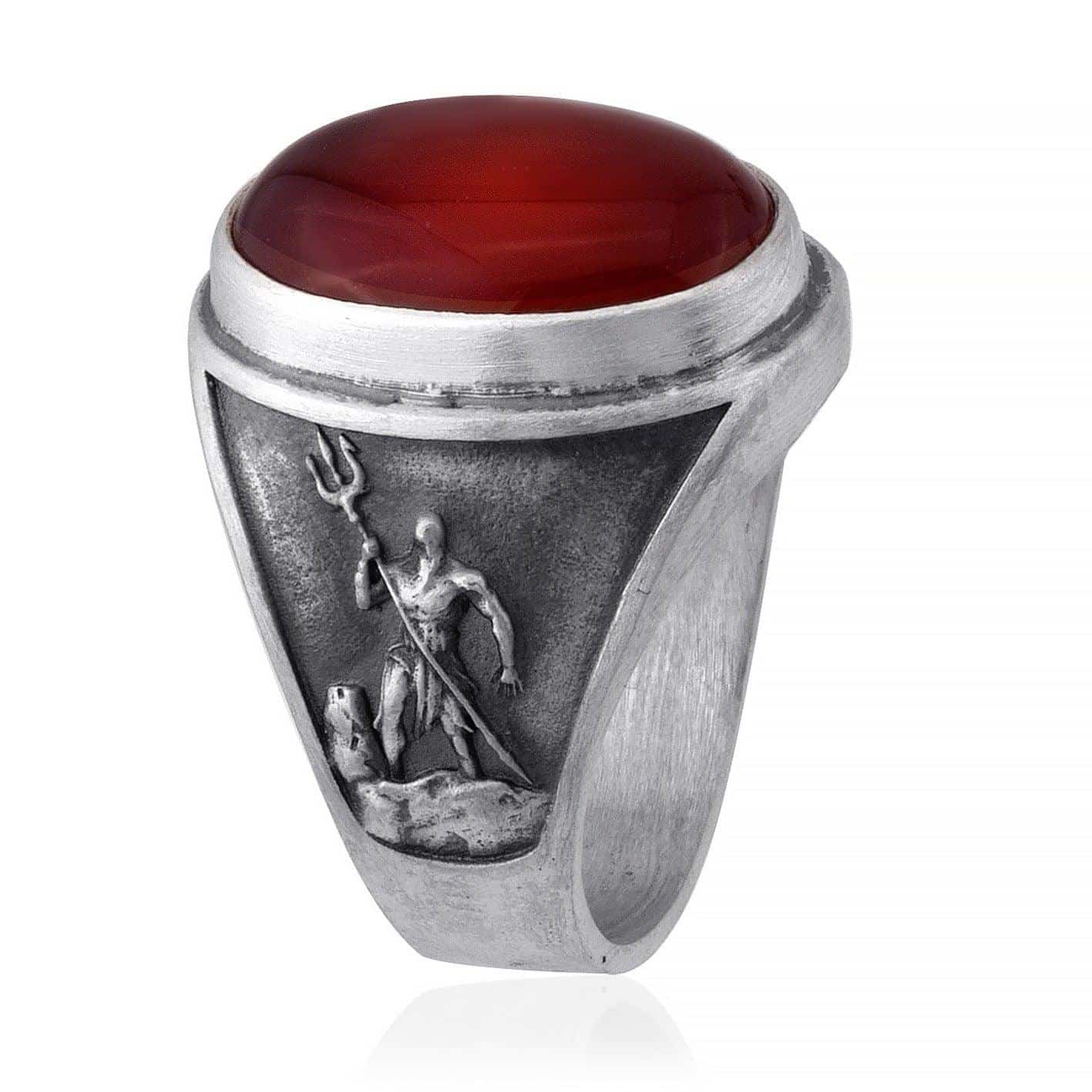 Poseidon Carnelian Gemstone Ring