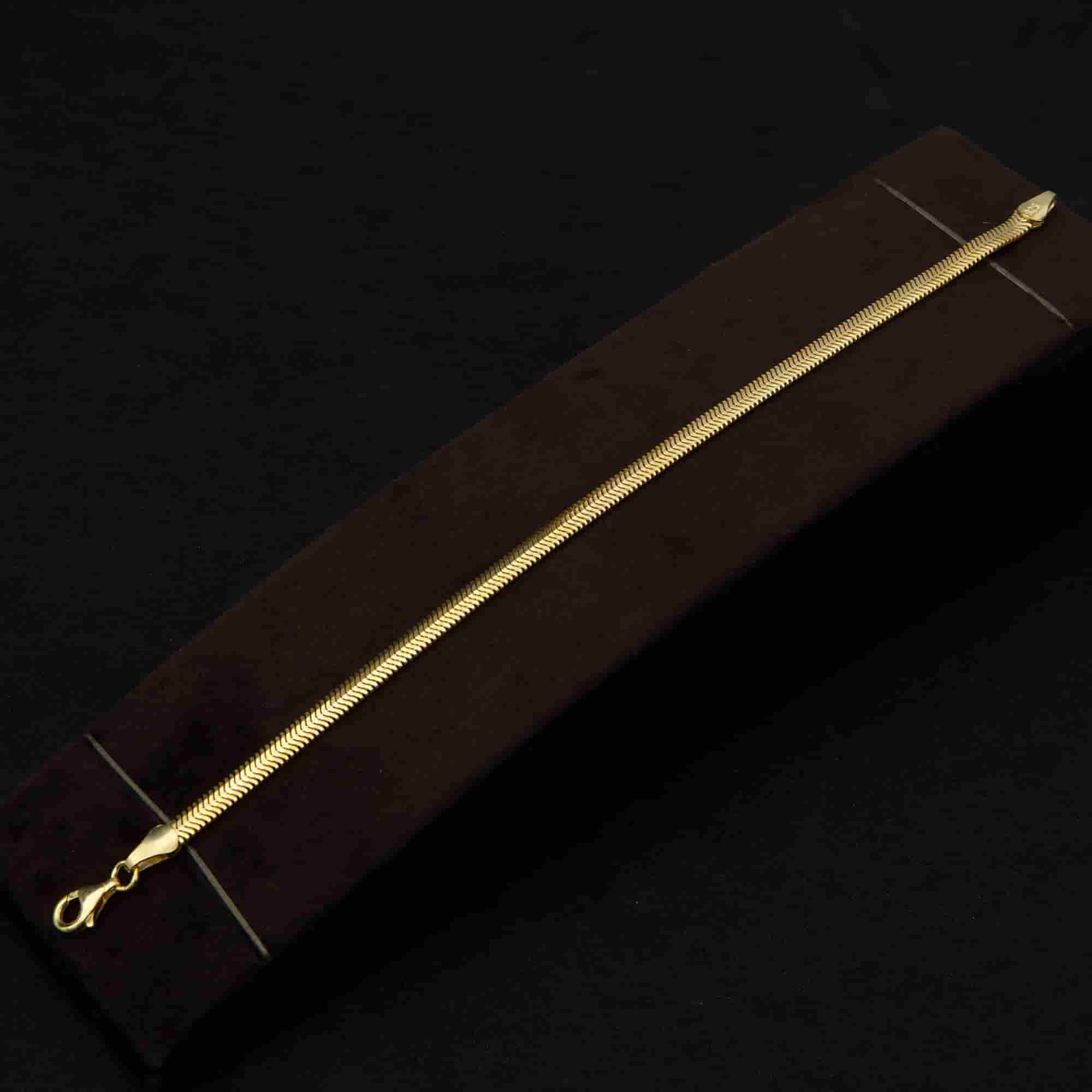 Gold Herringbone Bracelet