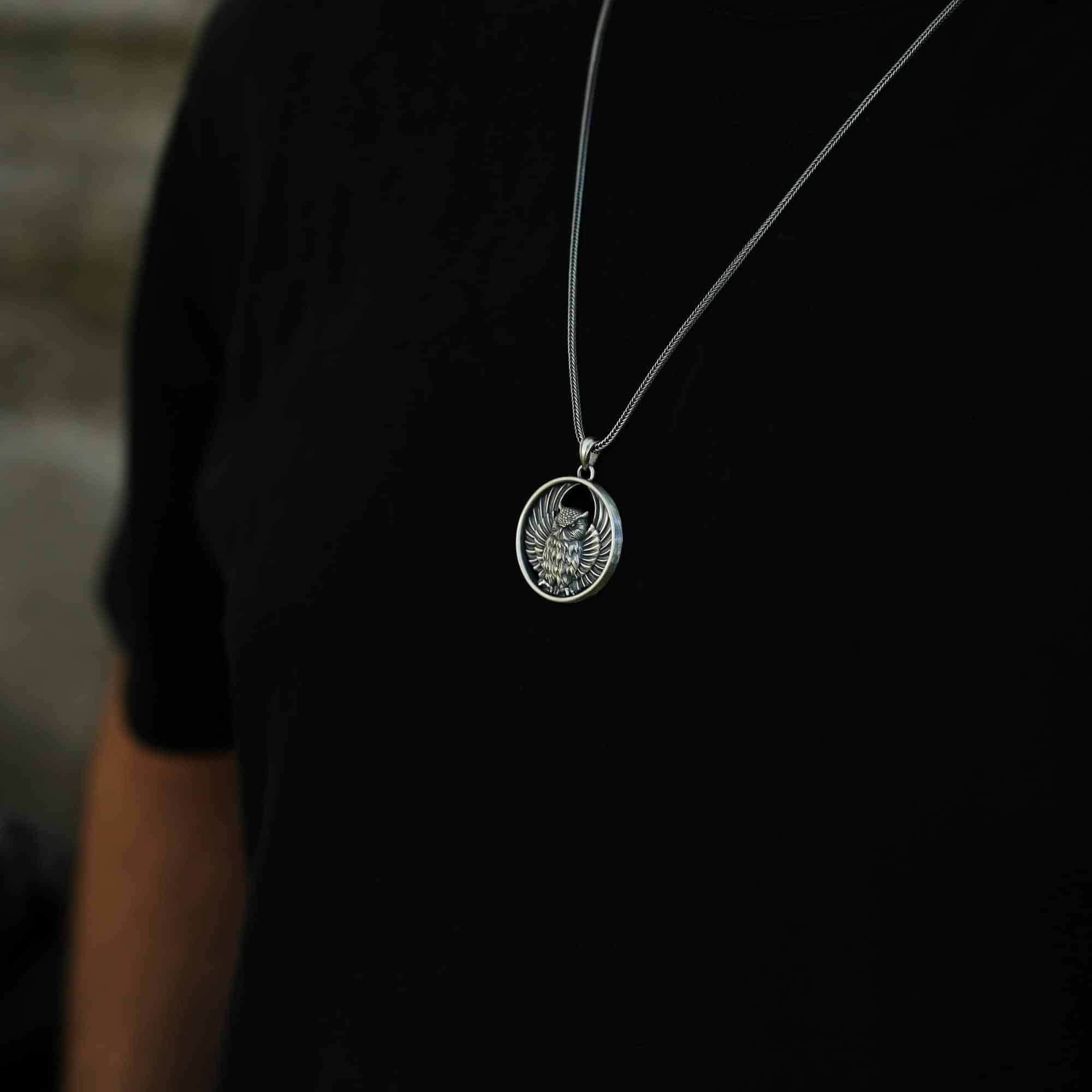 Owl and Wings Necklace