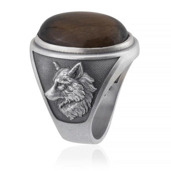 Wolf Mane Tiger Eye Ring